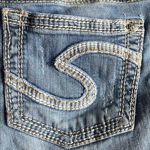 Used silver jeans